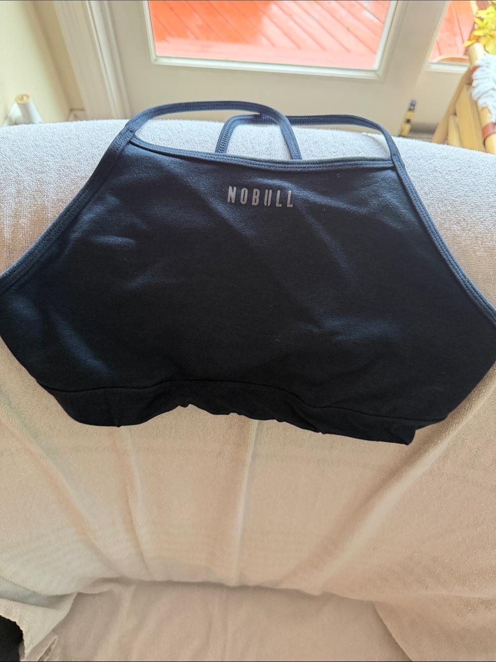 NOBULL  High-Neck Strappy Sports Bra L navy heather